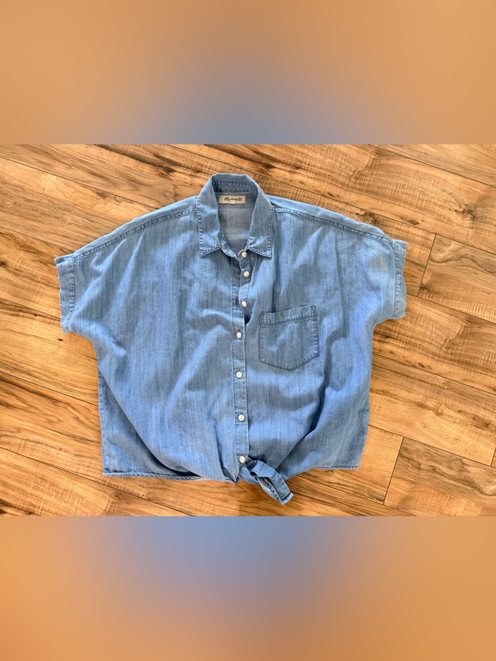 Madewell Light Blue Women’s Jeans Shirt Collar